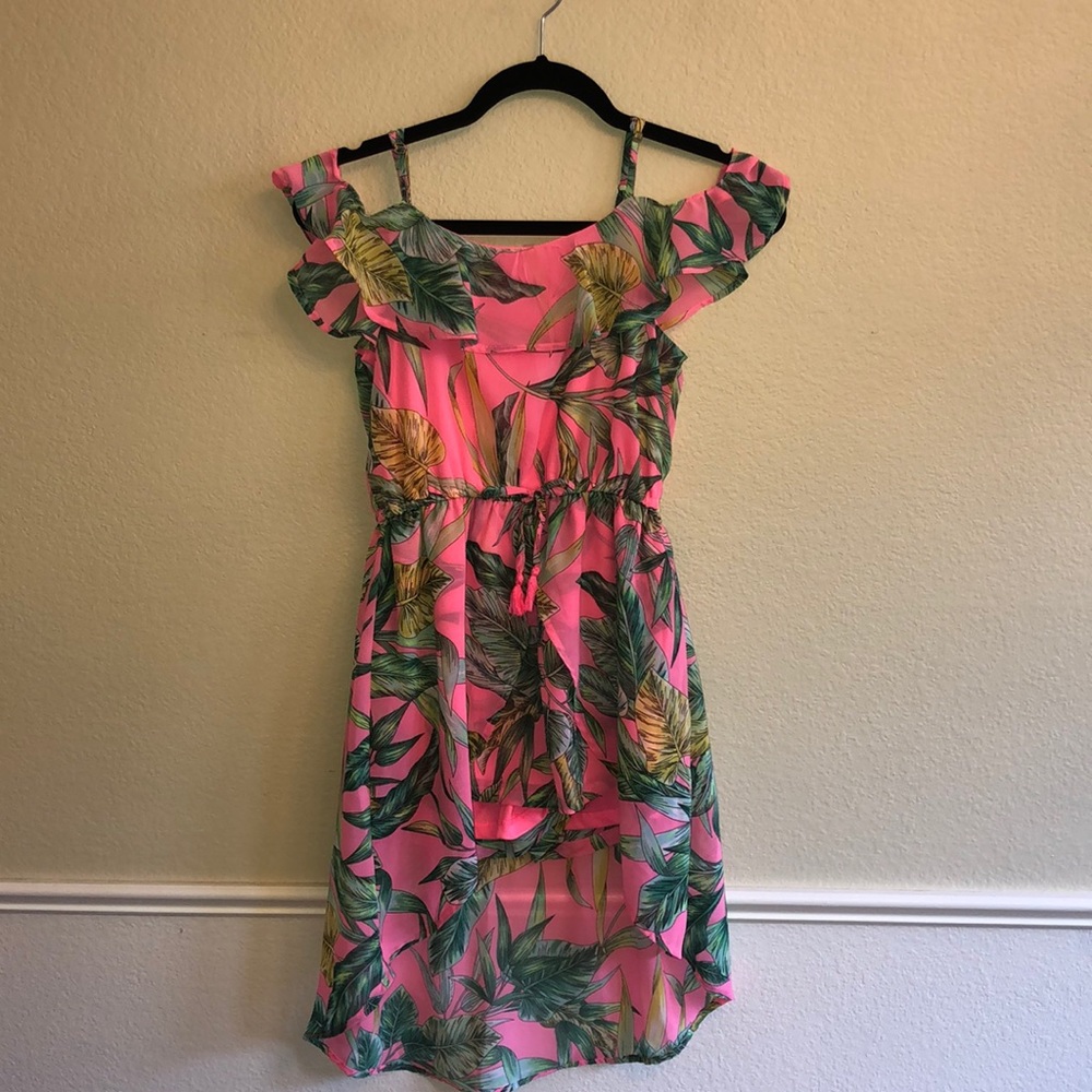 Girls  floral print romper/dress